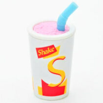 Iwako Fast Food Mini Eraser: Strawberry Milkshake
