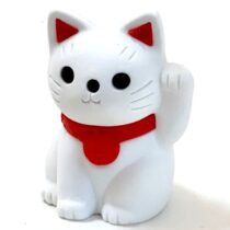 Iwako Maneki Cute Lucky Cat Mini Eraser: White