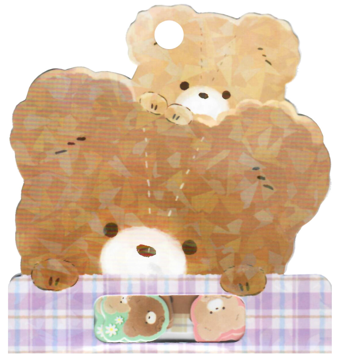 Q-Lia Fluffy Bears Die-Cut Sticker Sack