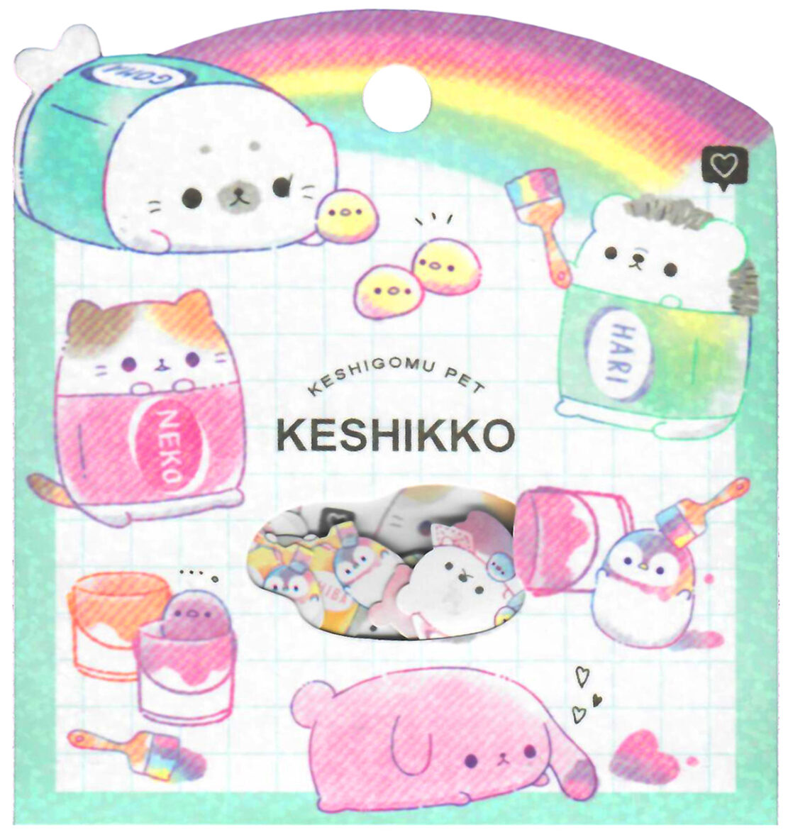 Crux Keshigomu Pet Die-Cut Sticker Sack