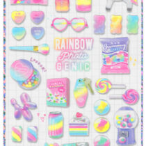 Q-Lia Choo My Color! Rainbow Die-Cut Sticker Sheet