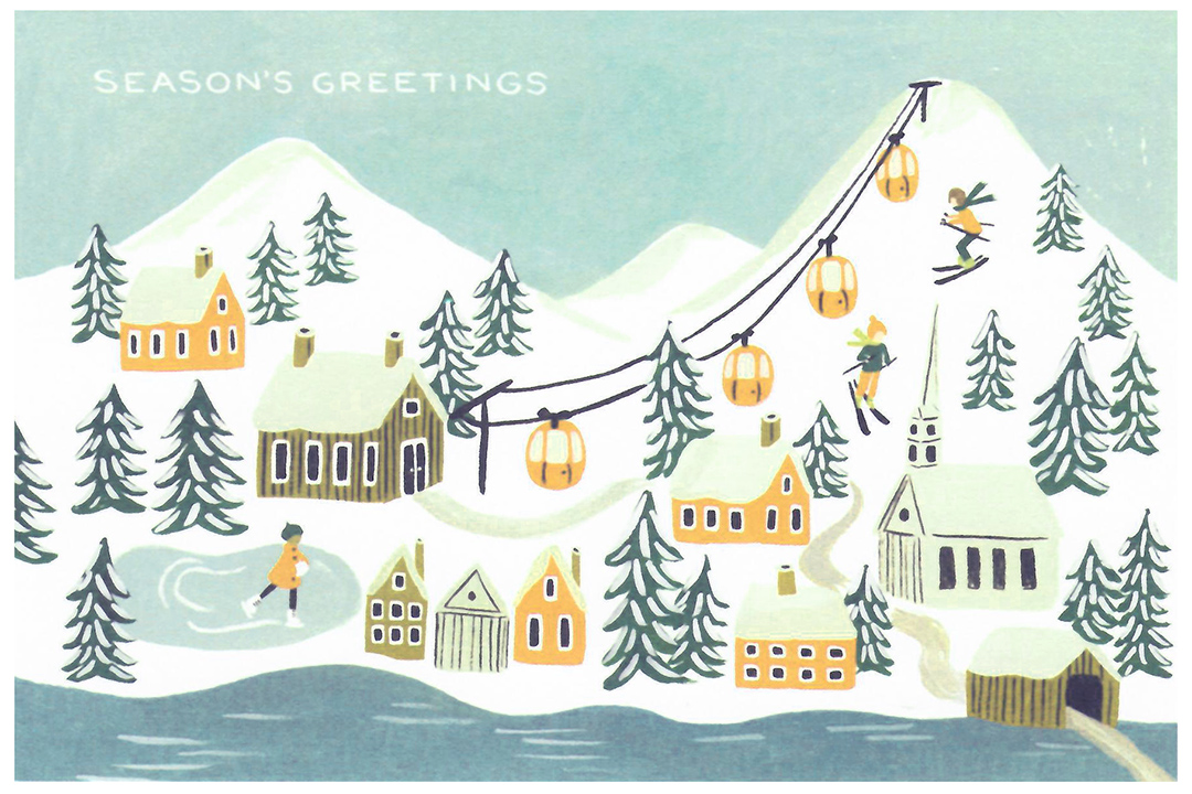 Rifle Paper Co. Season’s Greetings Snow Holiday Postcard Set