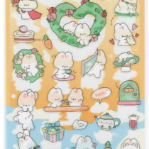 Nekoni Dream Bunnies Die-Cut Plastic Sticker Sheet