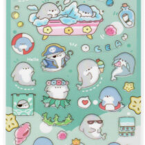 Nekoni Shark Ocean Party Die-Cut Plastic Sticker Sheet