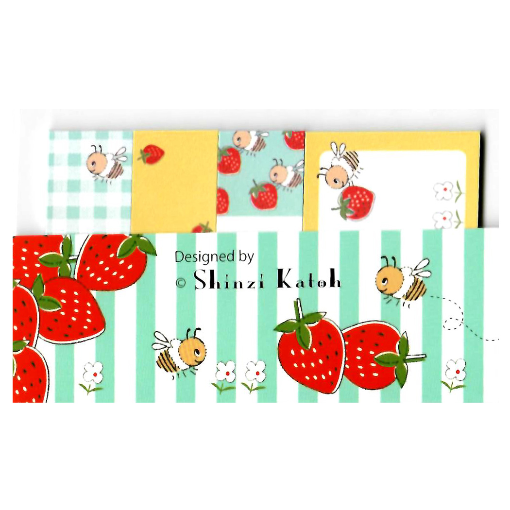 Shinzi Katoh Mini Sticky Memo Flags: Strawberry Field