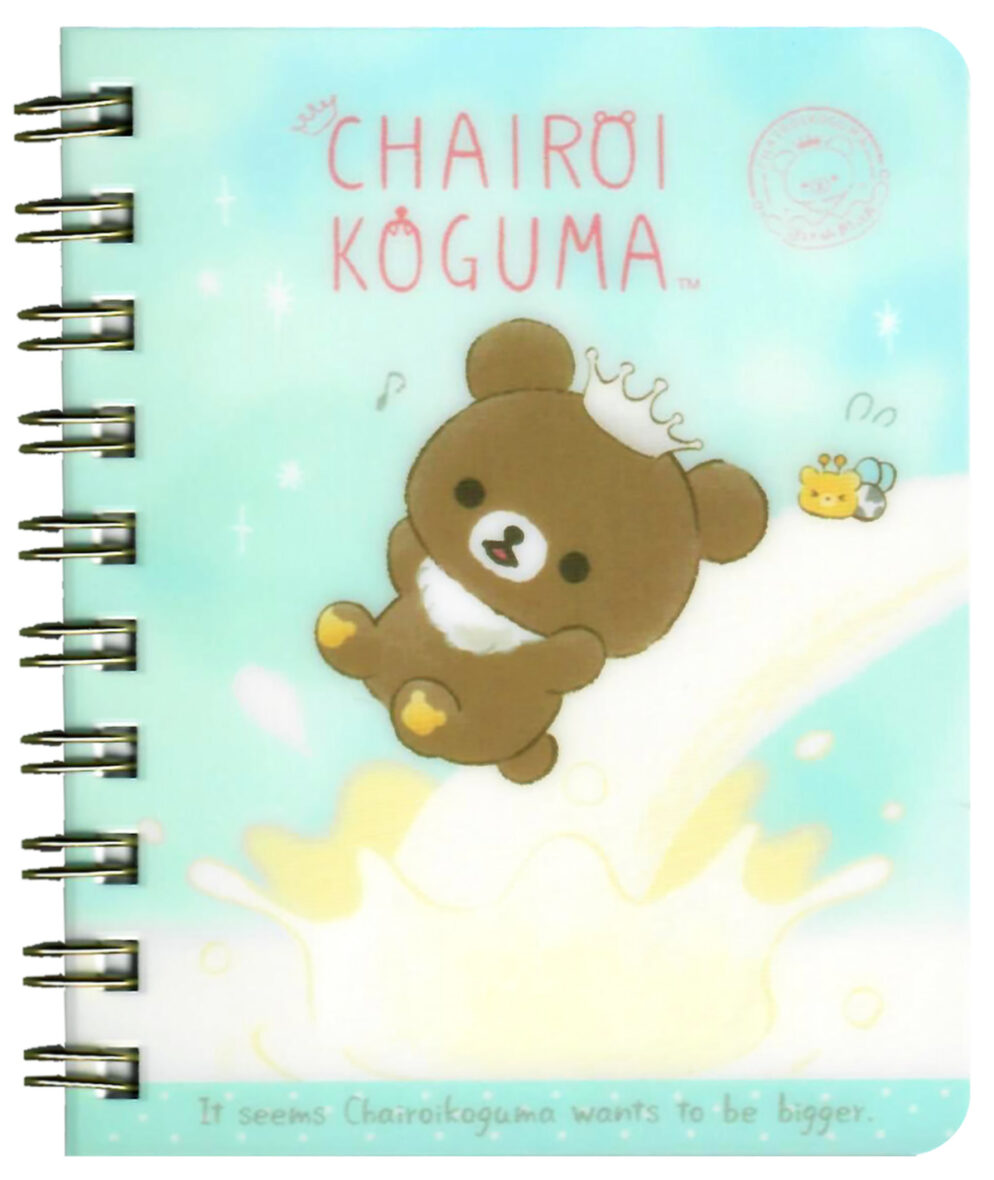 San-x Chairoikoguma Milk Life Pocket Spiral Notebook