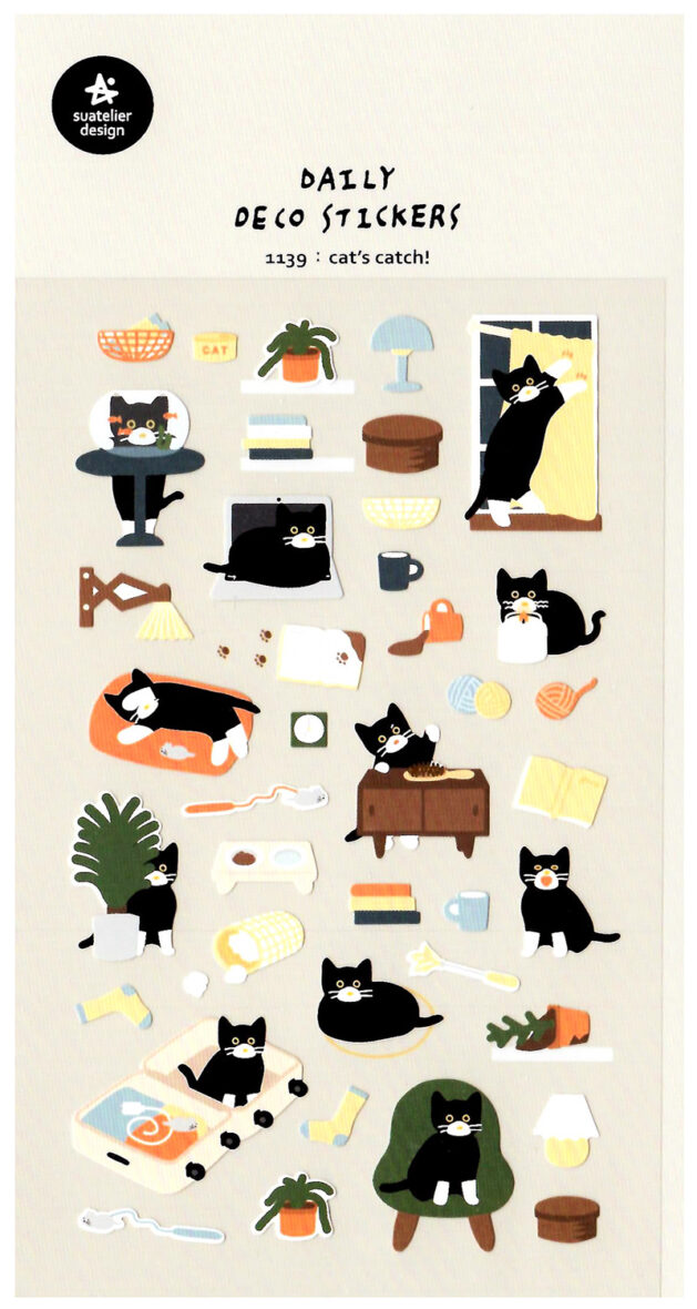 Suatelier Cat’s Catch Die-Cut Sticker Sheet