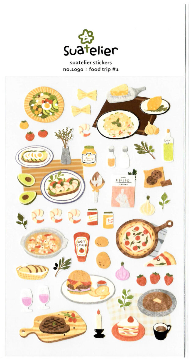 Suatelier Mediterranean Food Trip Die-Cut Sticker Sheet