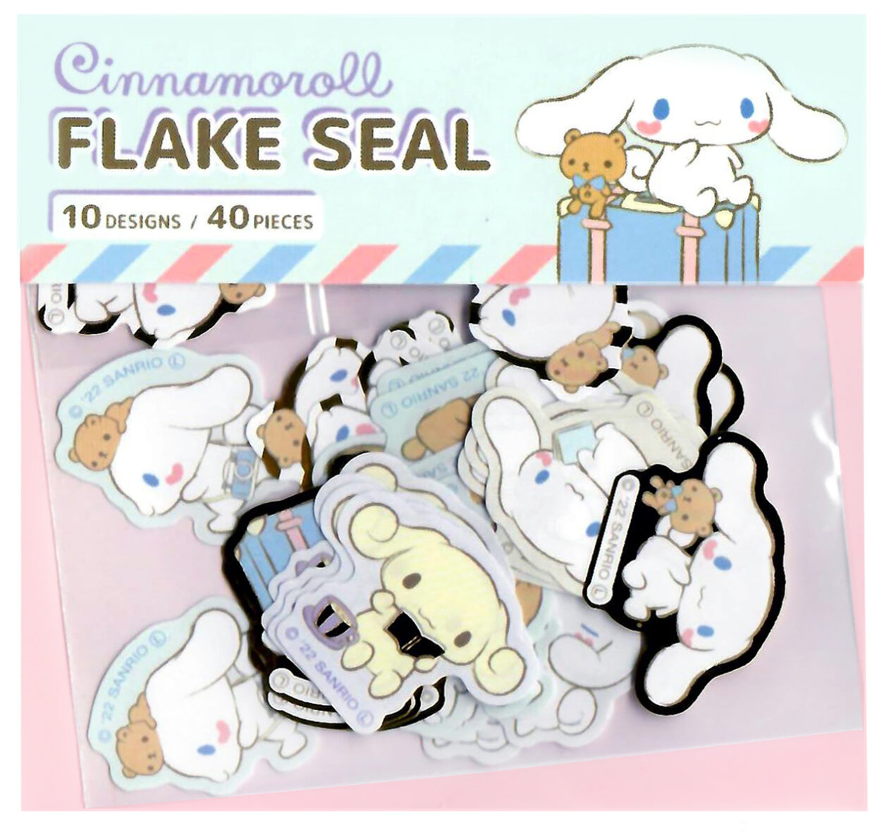 Sanrio Cinnamoroll Travel 40-Piece Flake Sticker Sack