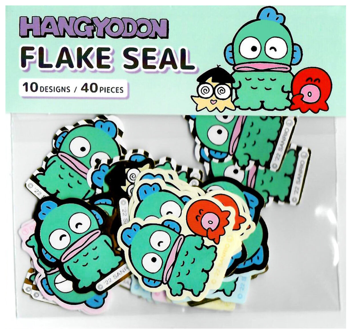 Sanrio Hangyodon 40-Piece Flake Sticker Sack
