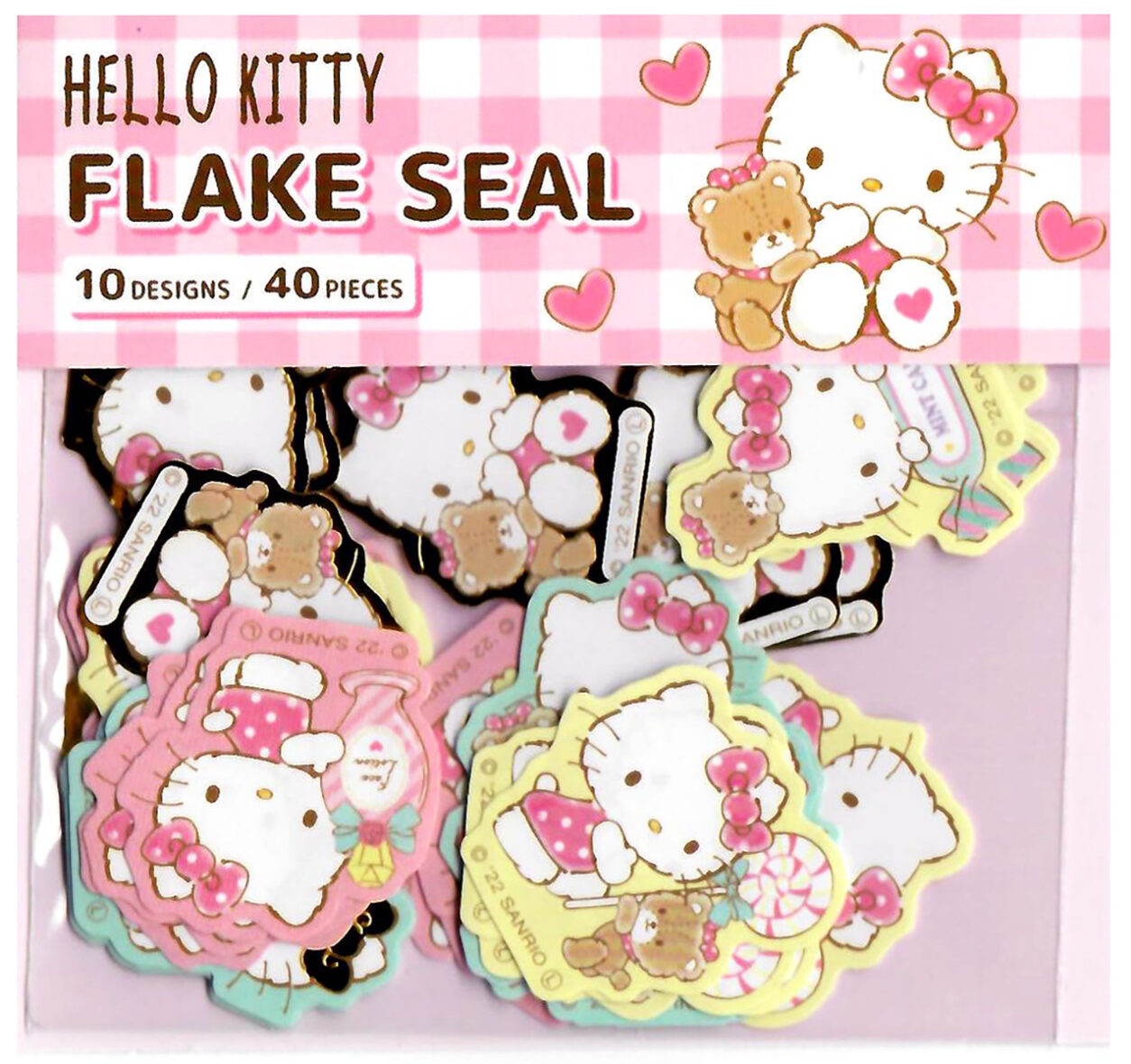 Sanrio Hello Kitty Treats 40-Piece Flake Sticker Sack