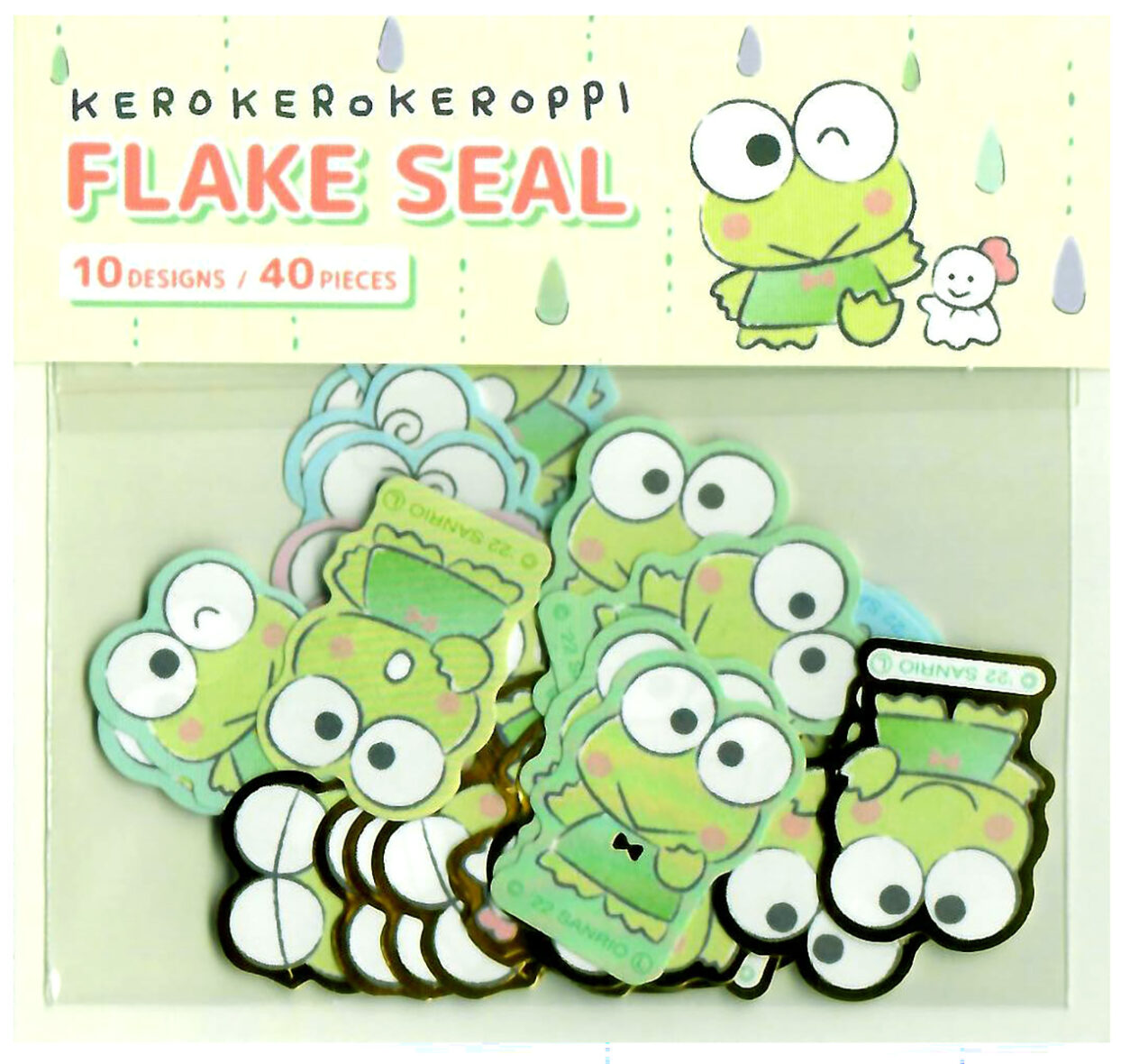 Sanrio Kero Keroppi 40-Piece Flake Sticker Sack