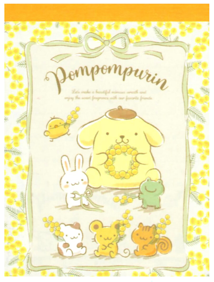 Sanrio Pom Purin Flower Festival Big Mini Memo Pad