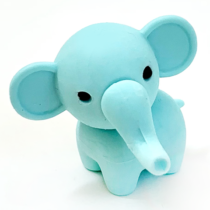 Iwako Elephant Mini Eraser: Blue