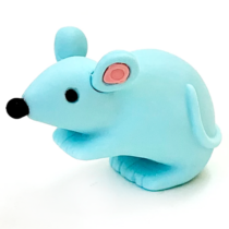 Iwako Mouse Mini Eraser: Blue