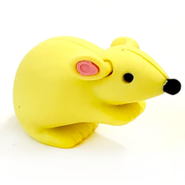 Iwako Mouse Mini Eraser: Yellow