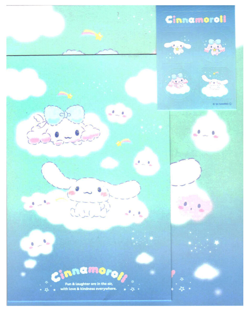 Sanrio Cinnamoroll Clouds Letter Set w/ Stickers