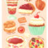 Gaia Sweet Time Desserts Sticker Sheet