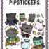 Scary Cats Halloween Sticker Sheet