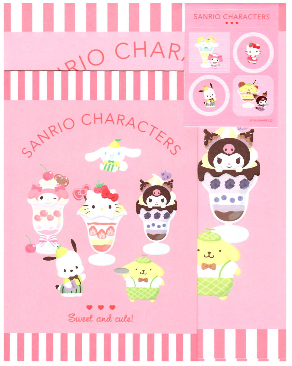 Sanrio Character Desserts Letter Set w/ Stickers