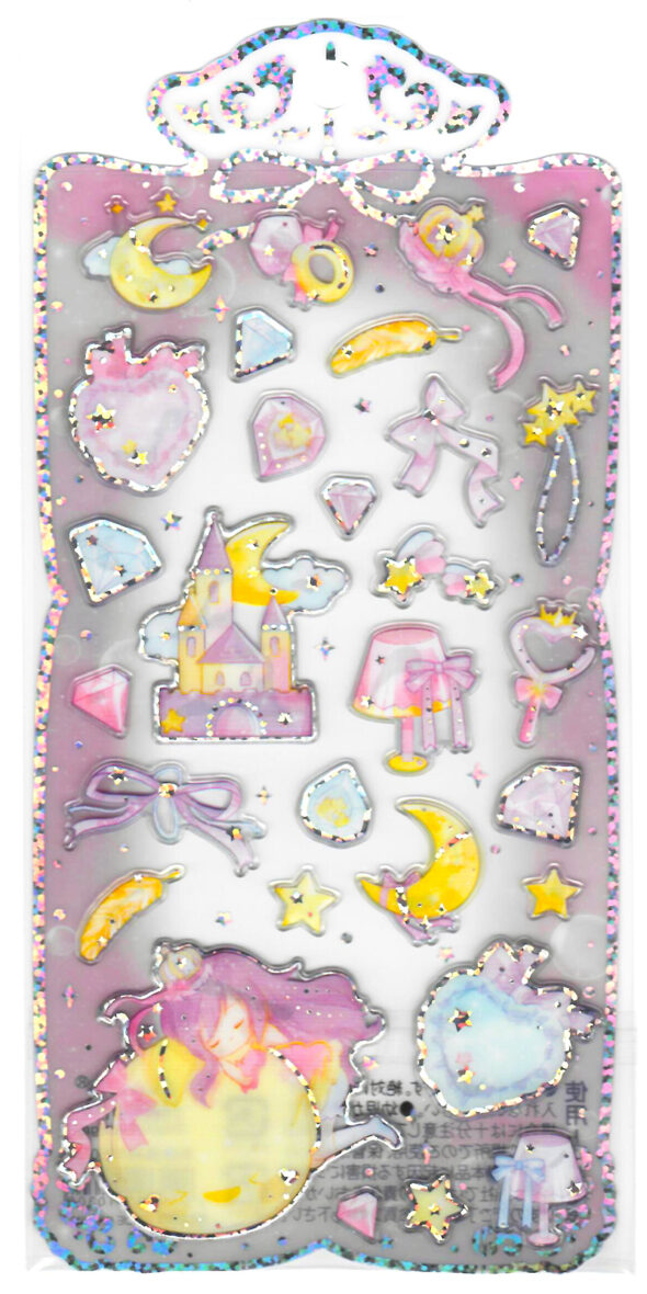 Nekoni Purple Princess Sparkle Jewel Sticker Sheet