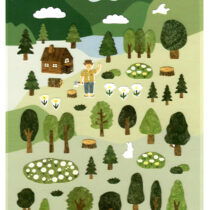 Sautelier Forest Cabin Die-Cut Sticker Sheet