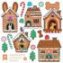 Gingerbread Pet Houses Kawaii Sticker Sheet