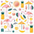 Kawaii Tropical Flamingo Metallic Sticker Sheet