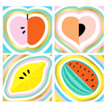 Rainbow Fruit Kawaii Sticker Sheet Strip