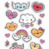 Cute Sky Hearts Puffy Sticker Sheet