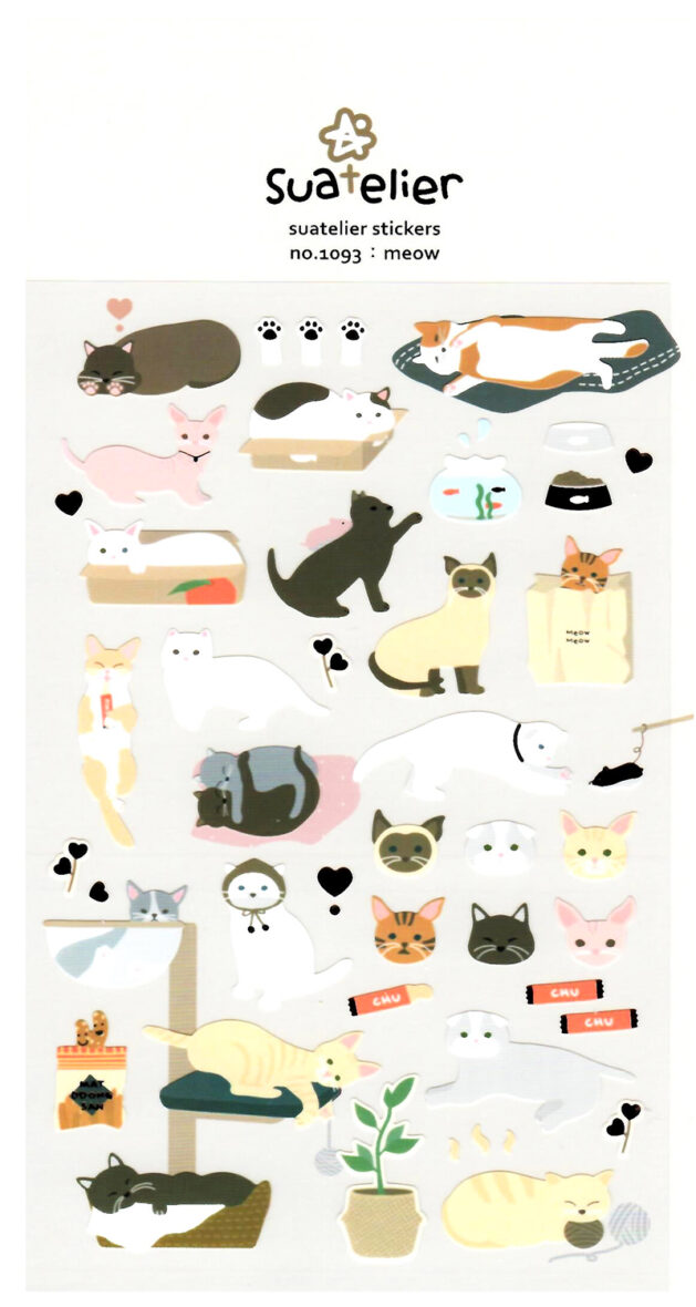Suatelier Cat’s Meow Die-Cut Sticker Sheet