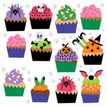 Spooky Cupcakes Halloween Sticker Sheet