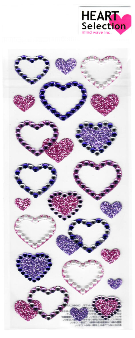 Mind Wave Jewel & Glitter Hearts Sticker Sheet