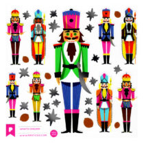 Holiday Nutcracker Die-Cut Sticker Sheet