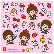 Monchhichi Fruit Sweets Die-cut Sticker Sheet