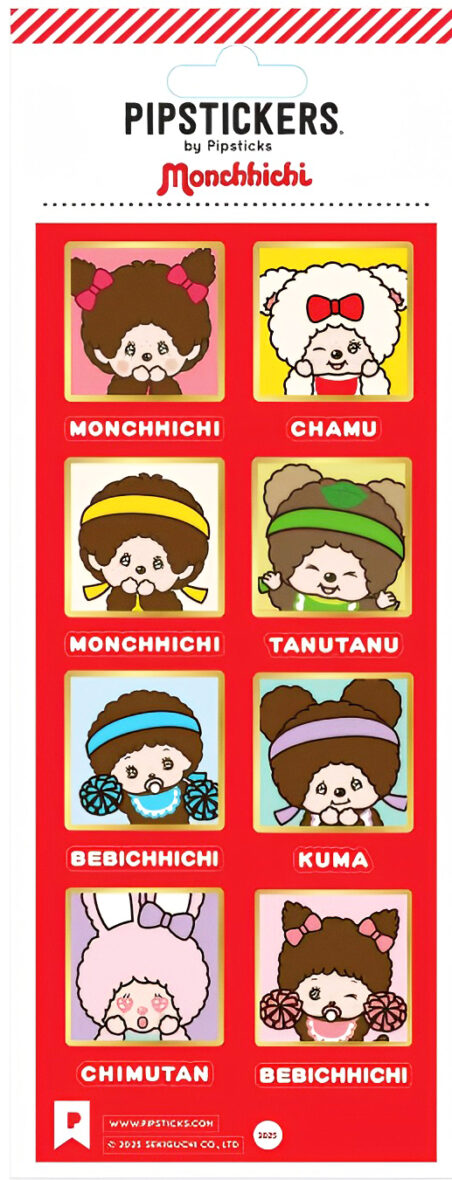 Monchhichi Friends Roll-Call Sticker Sheet