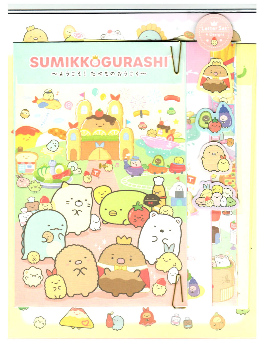 San-x Sumikko Gurashi Food Town Letter Set