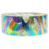 Shinzi Katoh Rainbow Bird Foil Washi Tape
