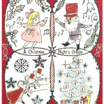 Shinzi Katoh Nutcracker Christmas Dream Gold Foil Postcard