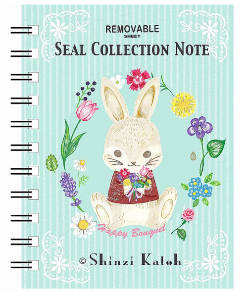 Shinzi Katoh Flower Rabbit Seal Collection Sticker Book