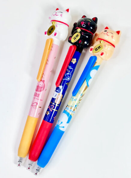 Maneki Cat Kawaii Click Gel Pen
