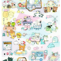 San-x Universe Rainbow Castle Sticker Sheet