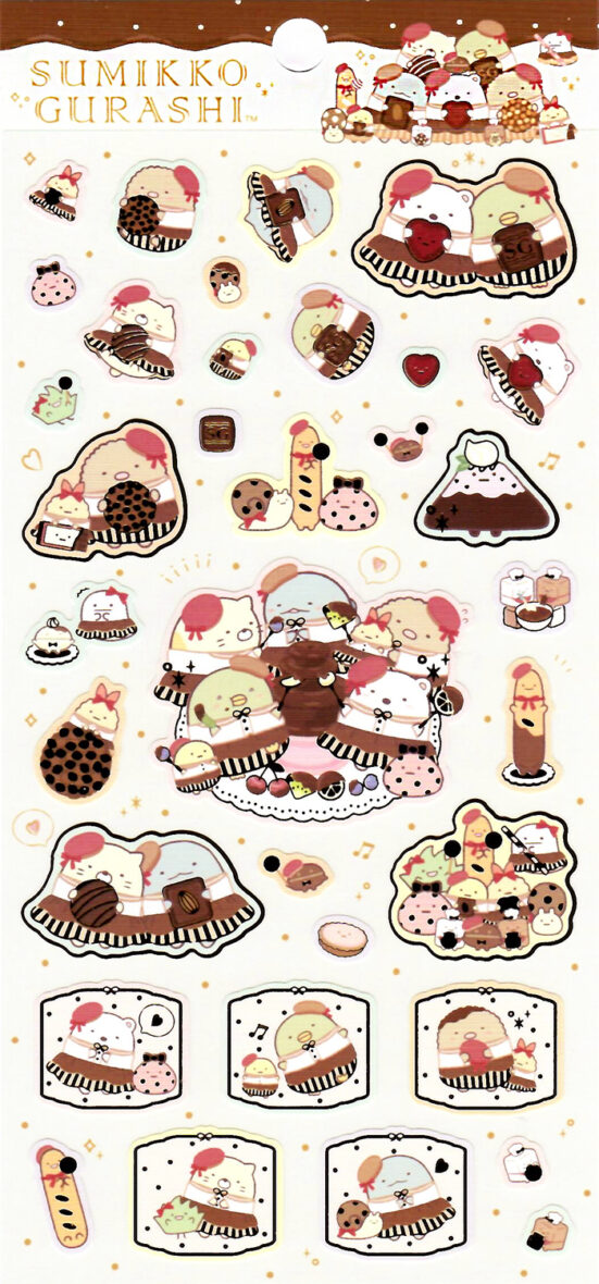 San-x Sumikko Gurashi Chocolate Fair Sticker Sheet