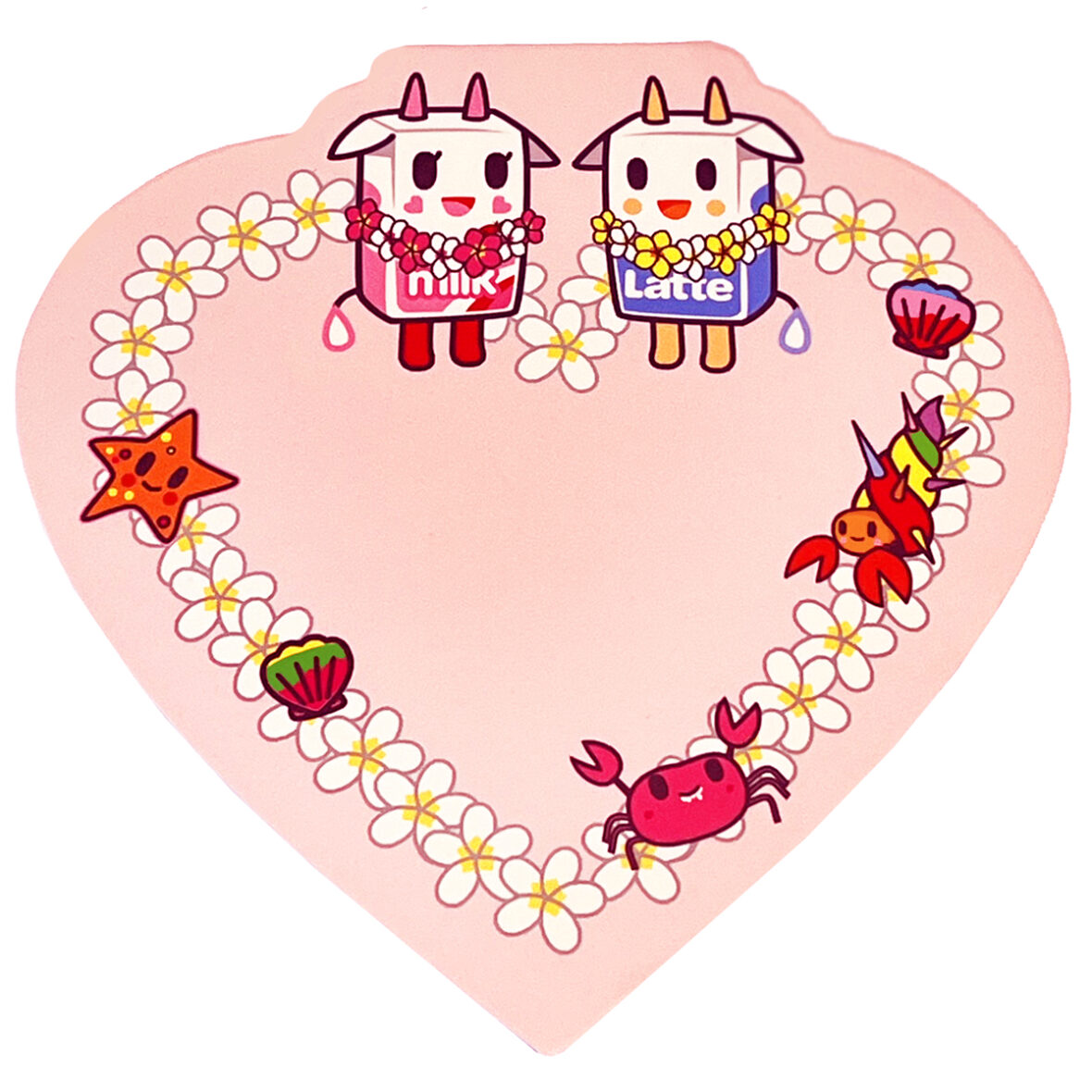 Tokidoki Milk Heart Lei Die-Cut Memo Pad