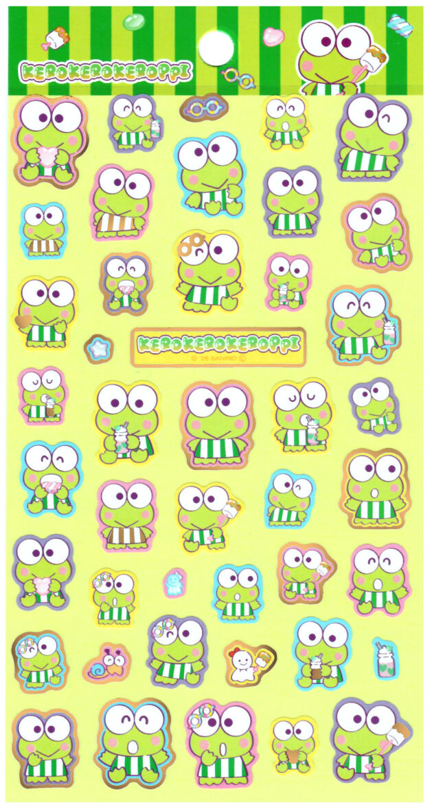Sanrio Kero Keroppi Stripes Jumbo Sticker Sheet