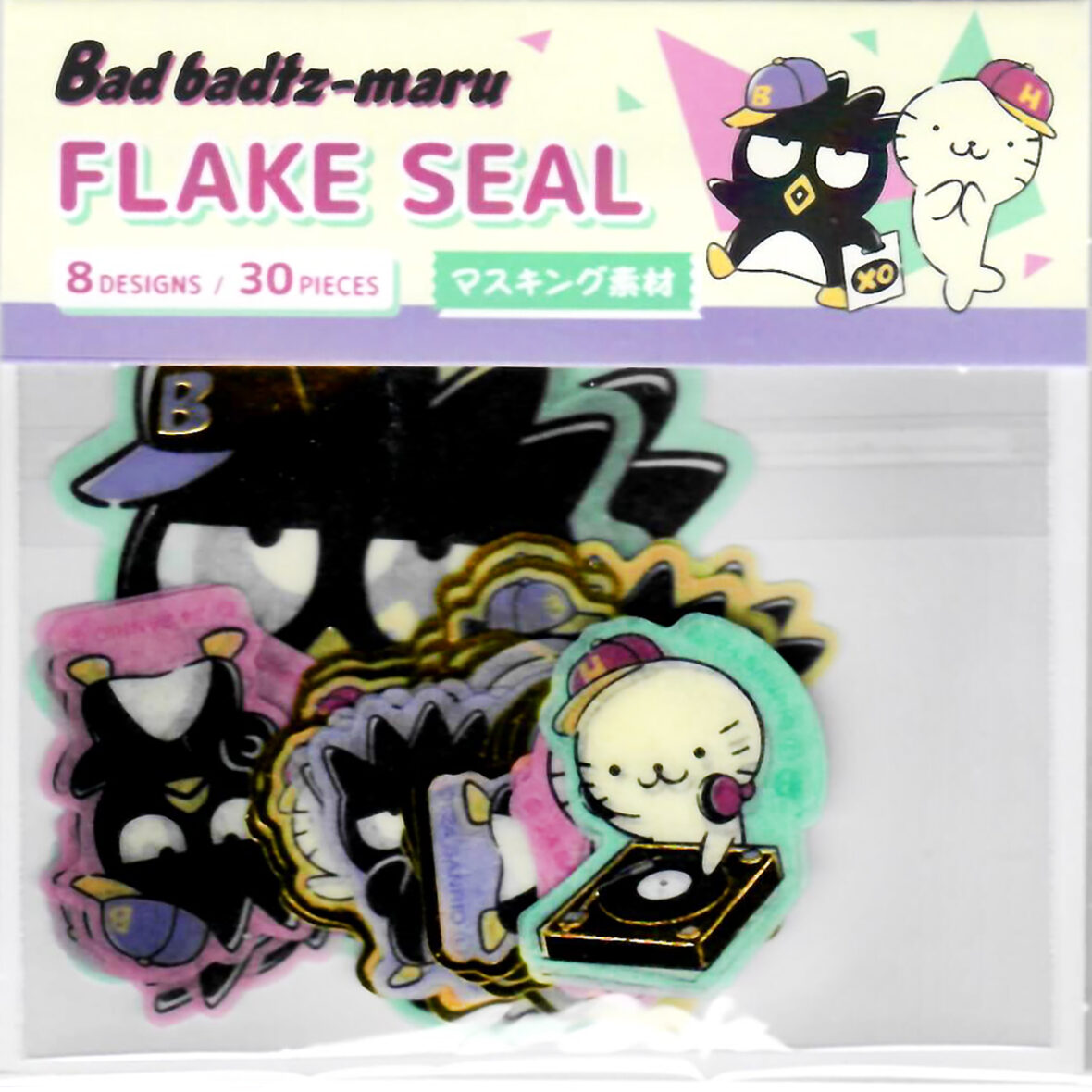 Sanrio Bad Badtz-Maru Flake Seal Sticker Sack