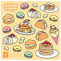 Hello Kitty & Friends Gudetama Scratch n' Sniff Sticker Sheet