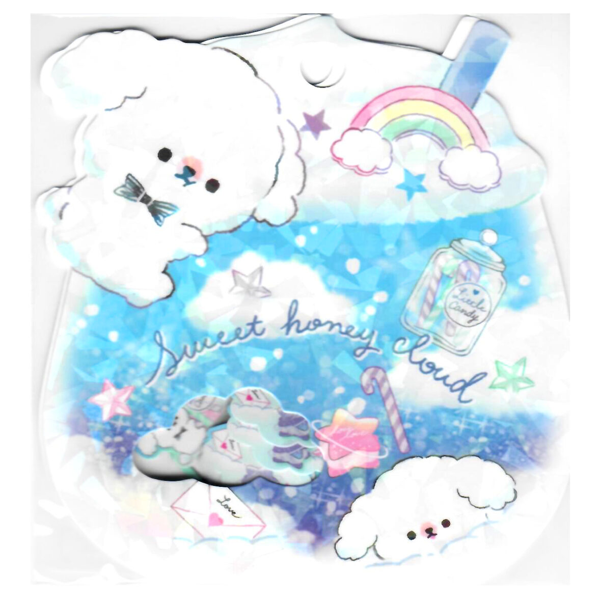 Q-Lia Honey Cloud Puppies Die-Cut Sticker Sack