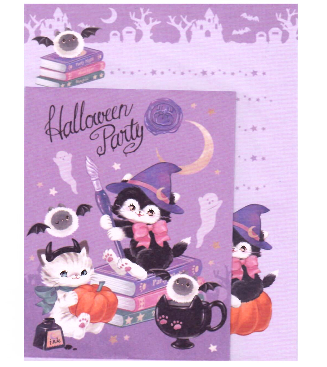 Amifa Halloween Party Kittens Mini Letter Set