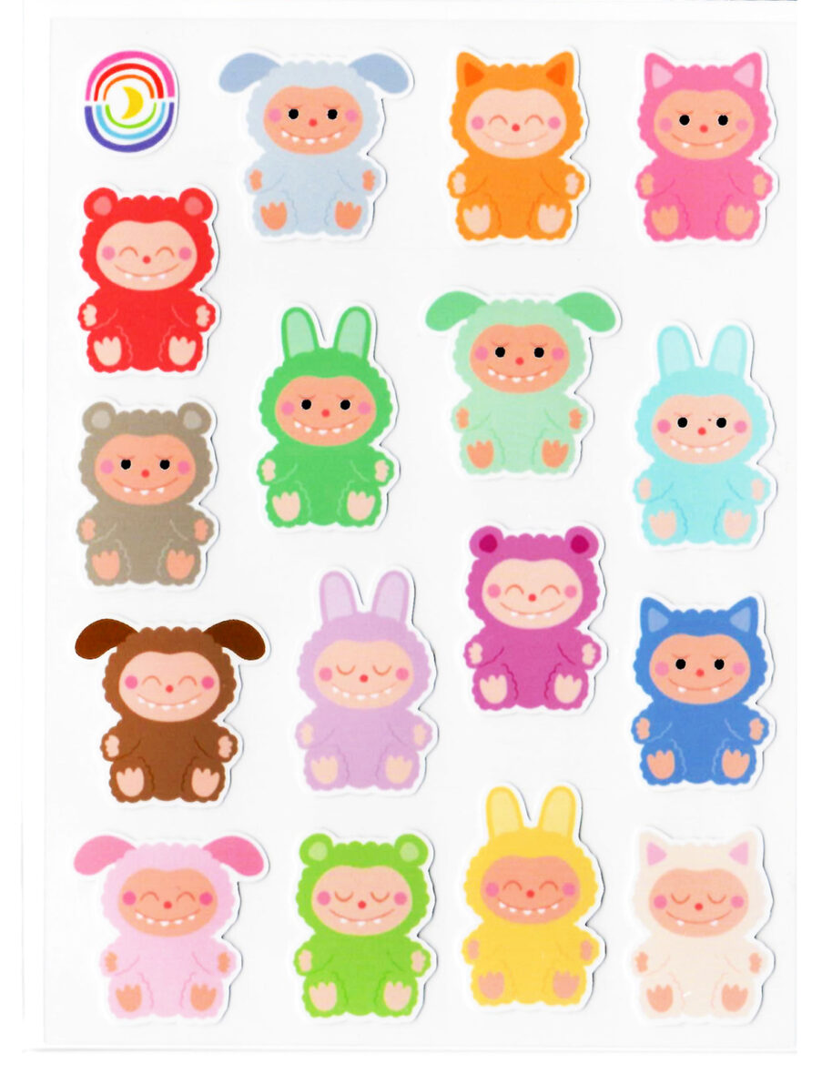 Fuzzy Mobobows Kawaii Sticker Sheet